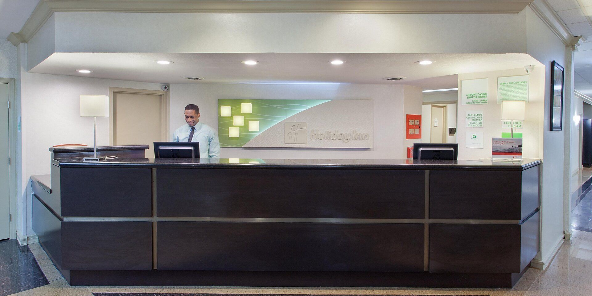 view of the hotel customer service and checkin area