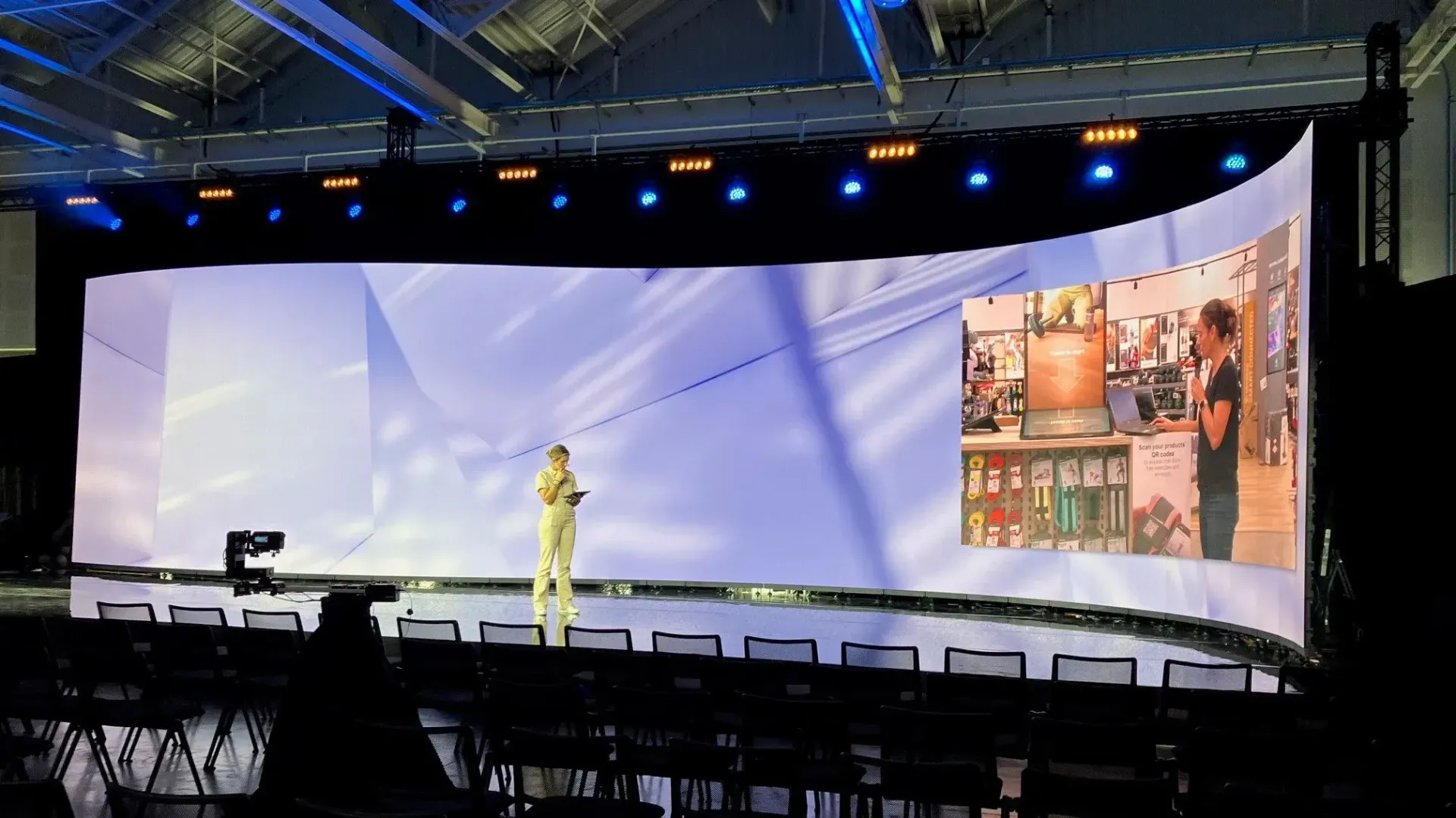 LED video wall used for interactive displays at a San Diego science exhibition