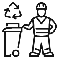 Garbage Can With A Man