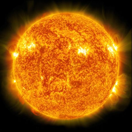 Close up picture of the sun