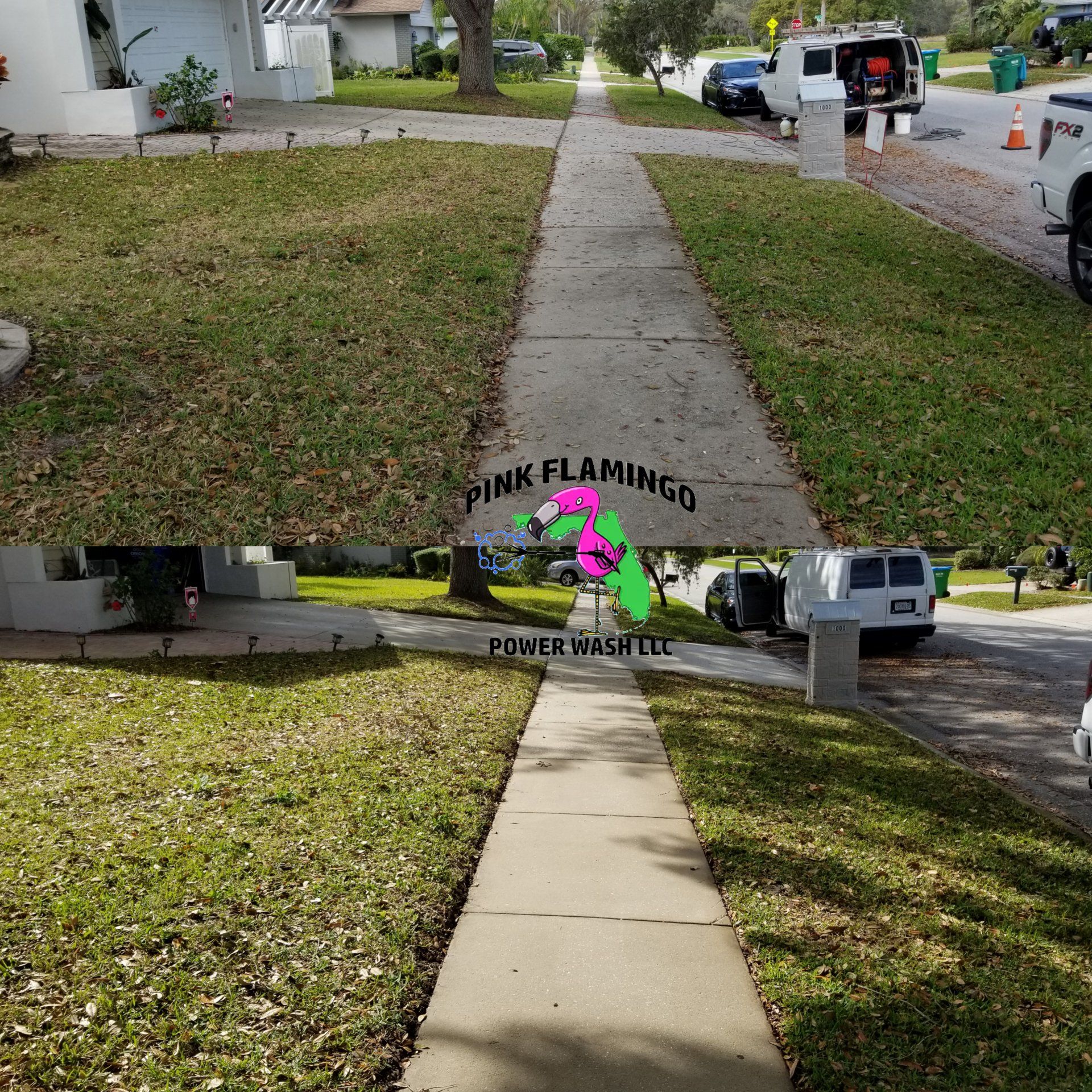 sidewalk cleaning | Tampa, FL | Pink Flamingo Power Wash