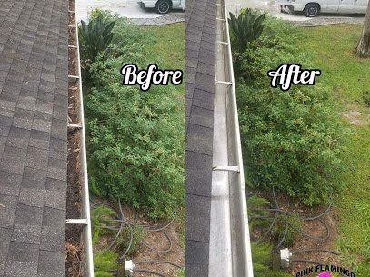 Gutter cleaning | Tampa, FL | Pink Flamingo Power Wash