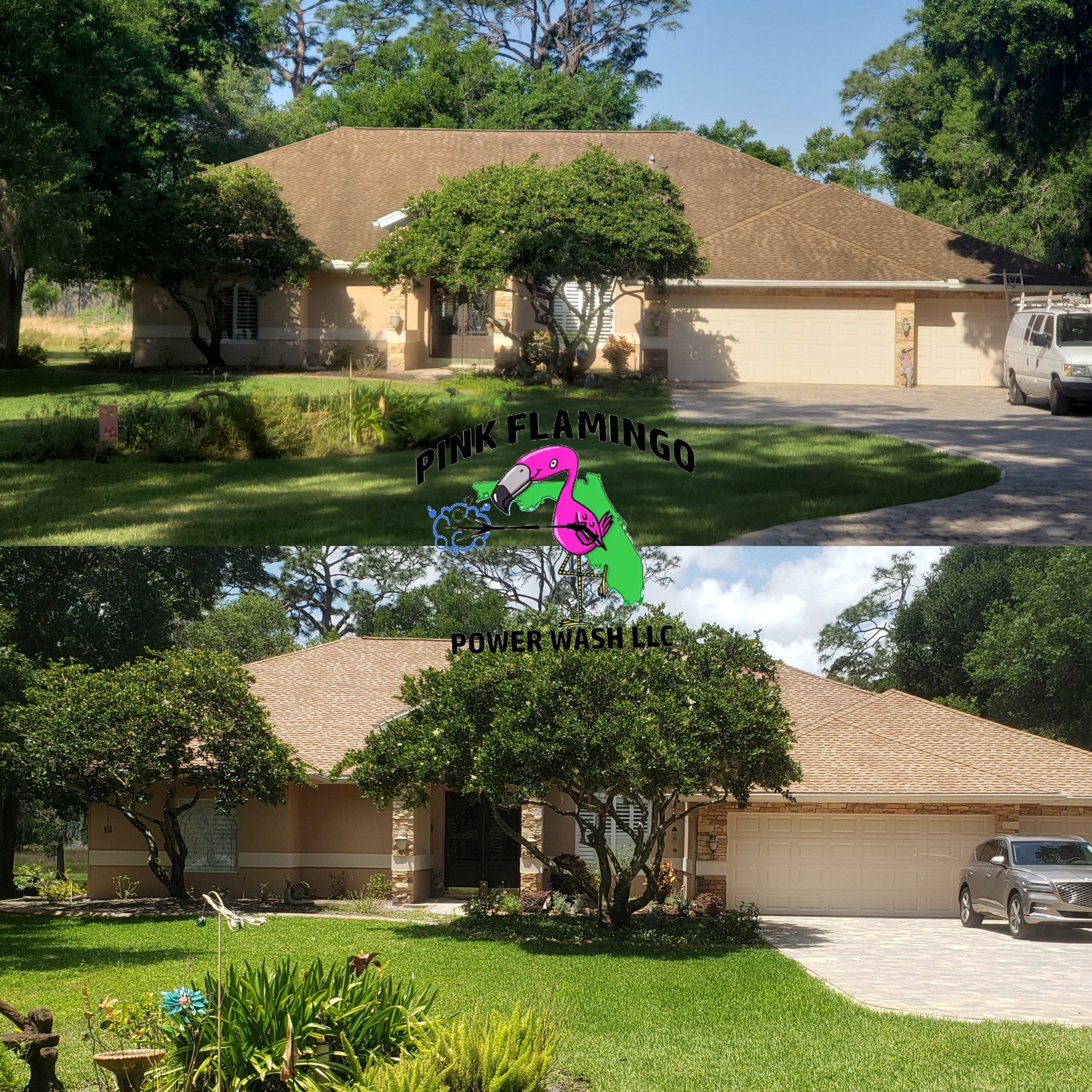 Soft Wash Roof Cleaning | Tampa, FL | Pink Flamingo Power Wash