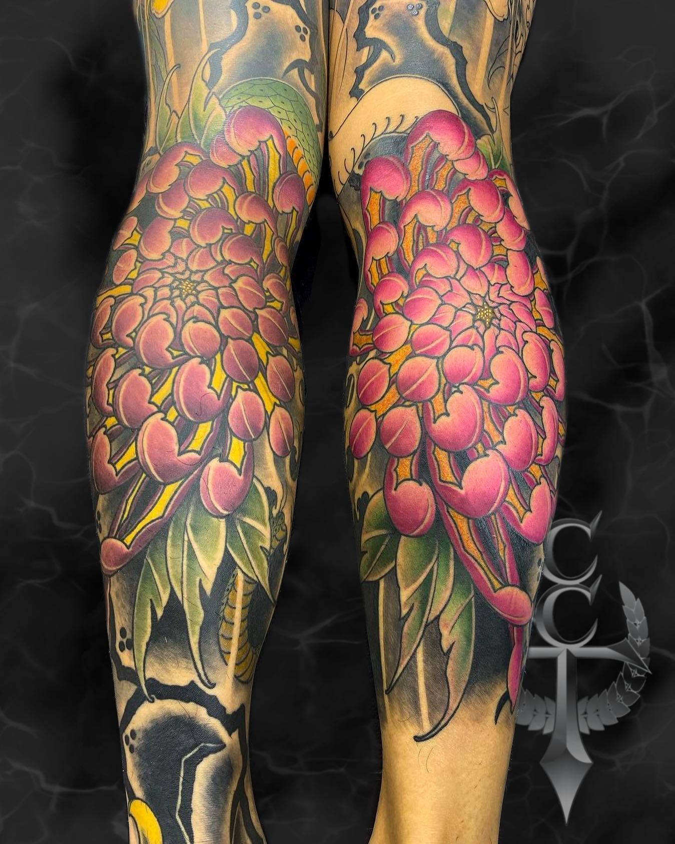 A Colourful Tattoo Of Anonymous  Mask And A Bird — Cairns City Tattoo In Cairns City, QLD