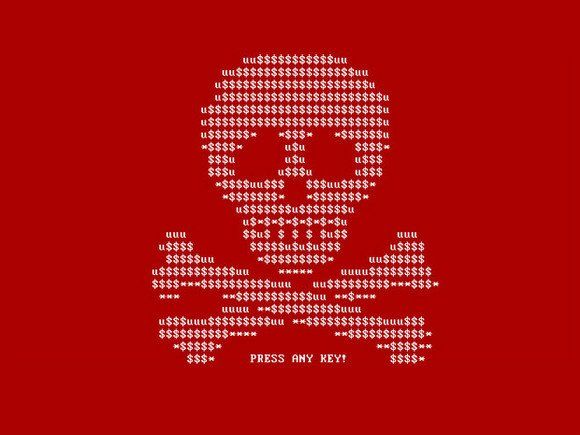 ransomware warning computer screen malware