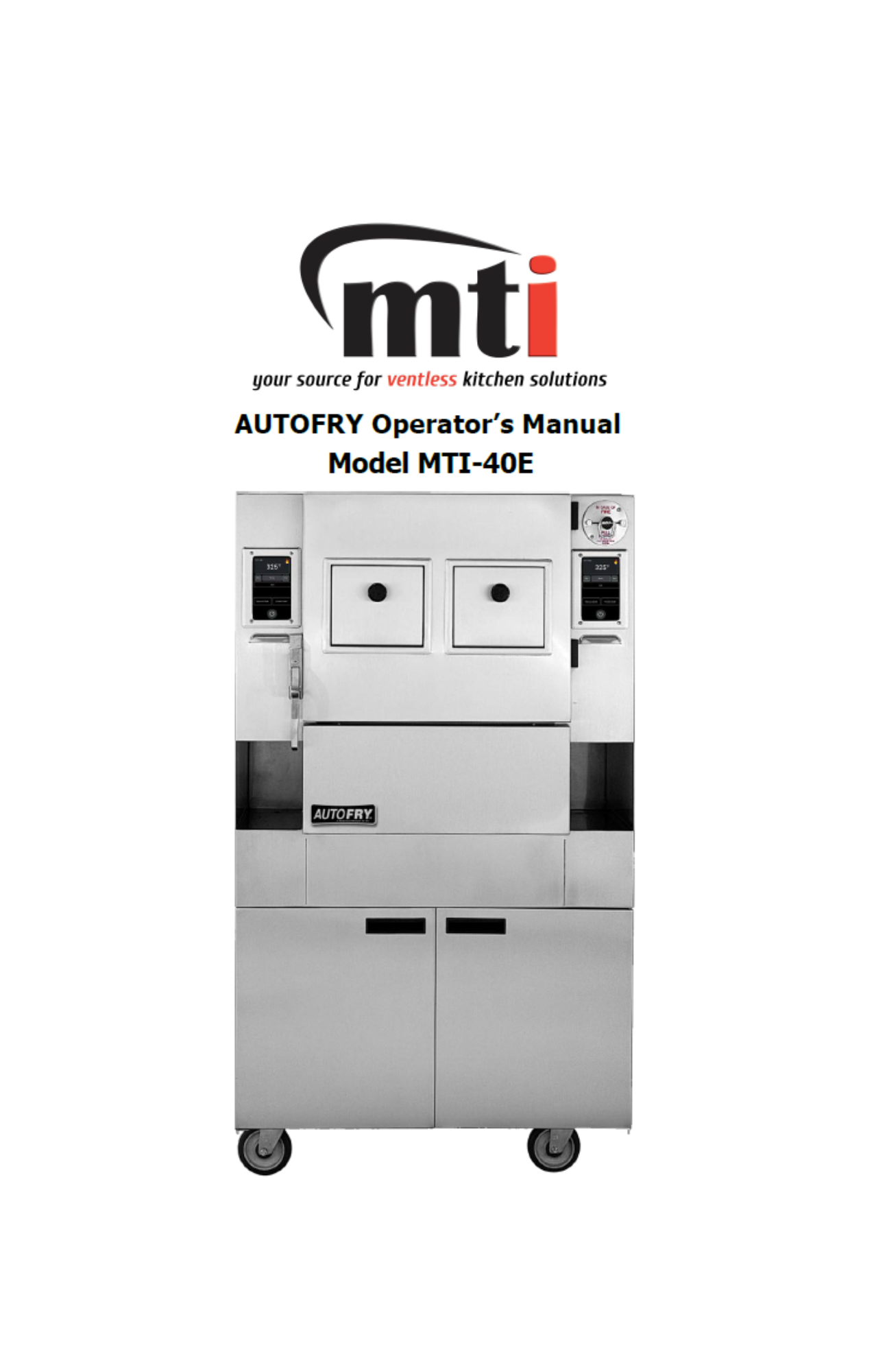 MTI-40E Operator's Manual