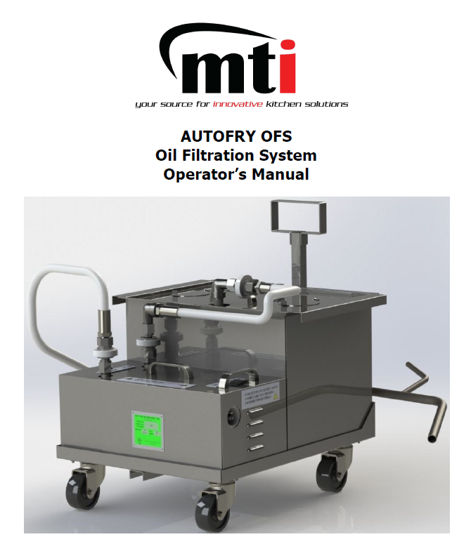 AutoFry OFS Operator's Manual