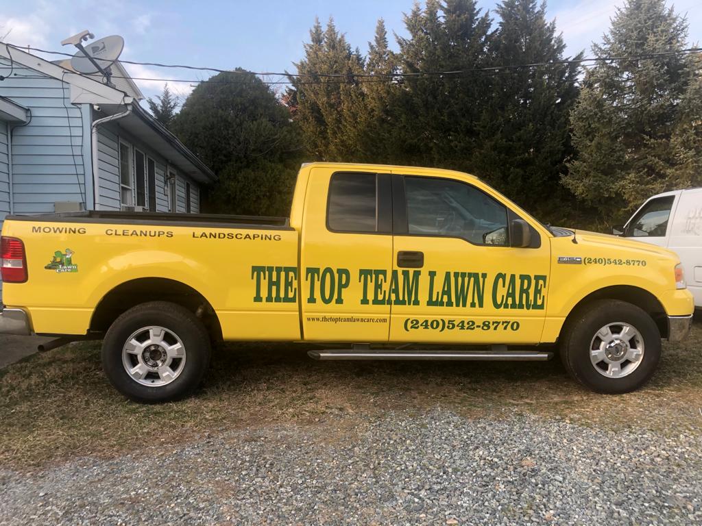 The Top Team Lawn Care Truck
