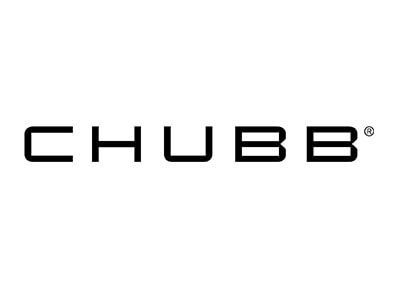 A black and white logo for chubb on a white background.