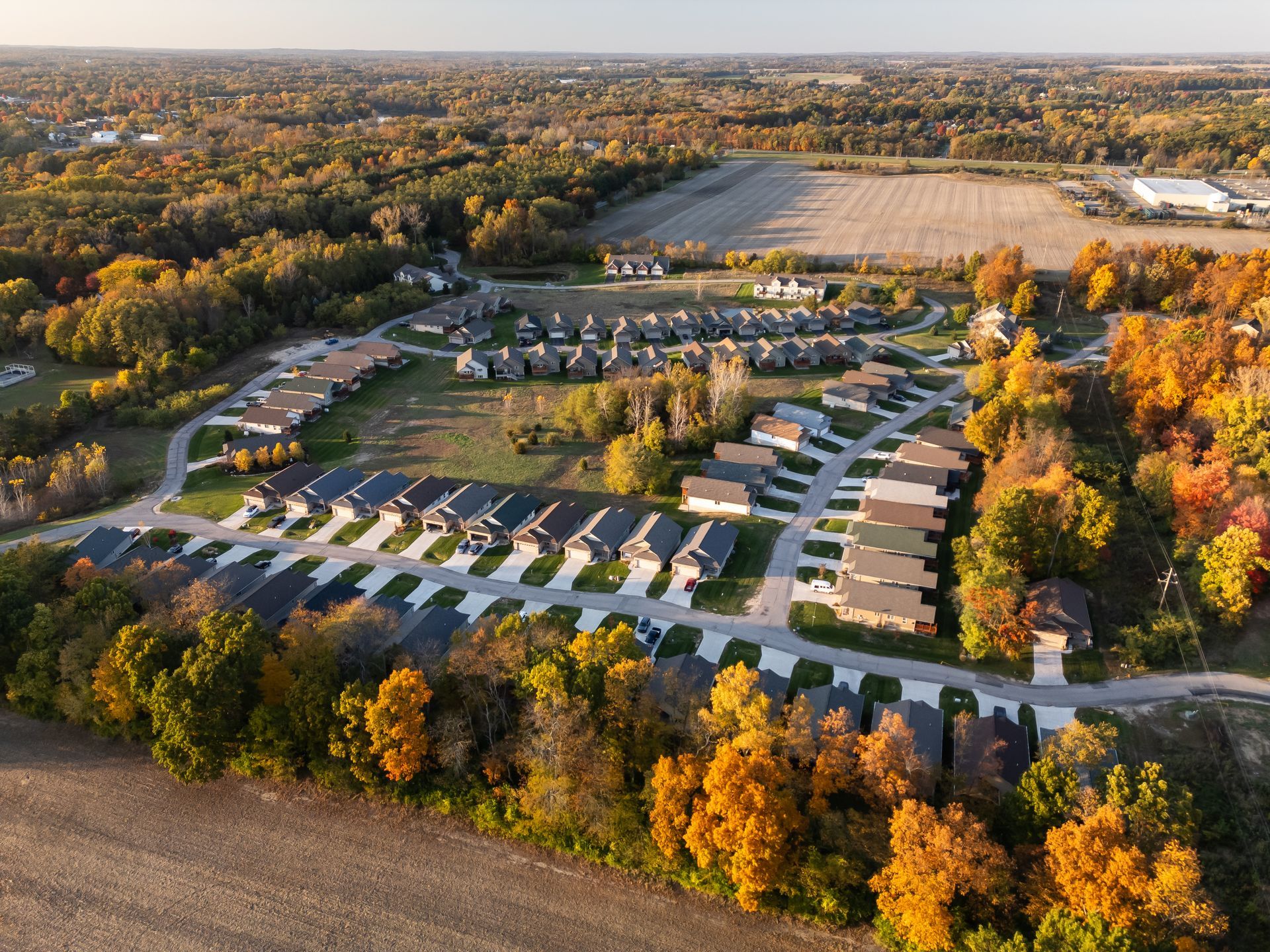 Aerial View of Homes in Bonner Hills