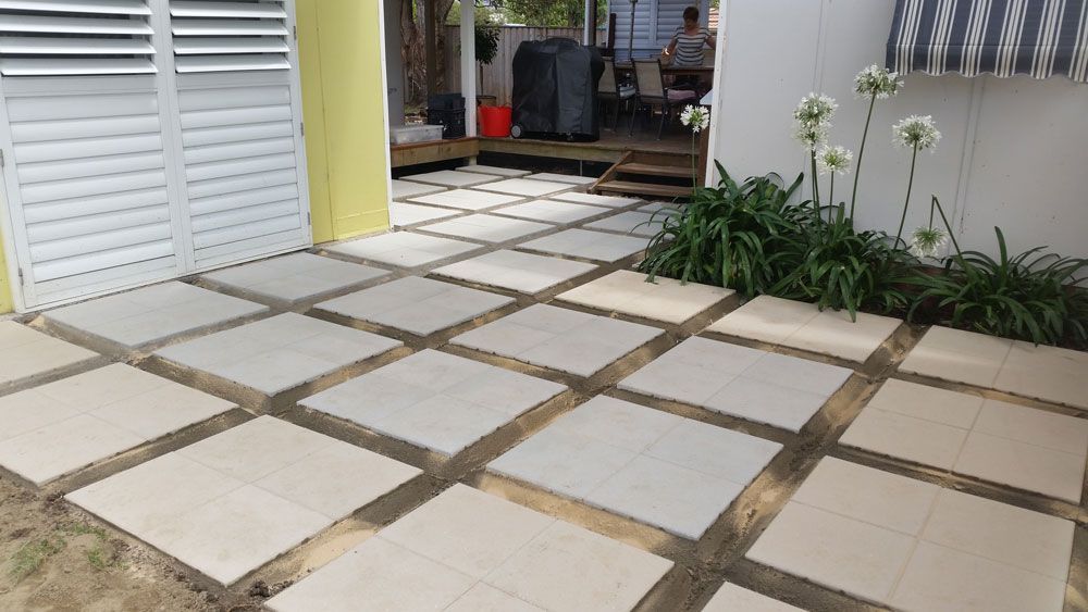 Square Stone Pavement — Wallaroo Landscapes In Nowra, NSW