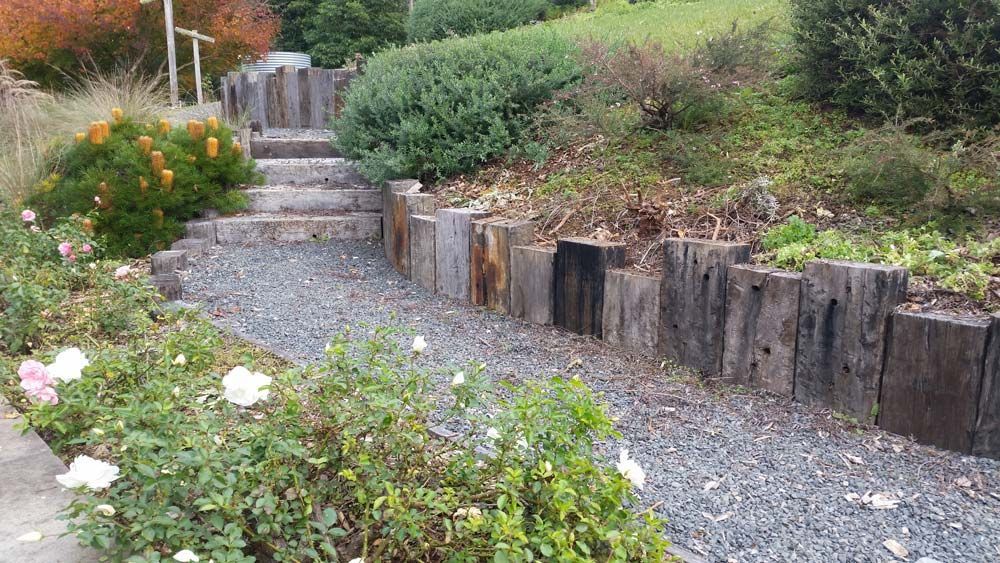 Wood Retaining Walls — Wallaroo Landscapes In Nowra, NSW