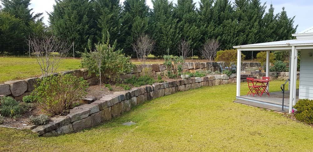 Rock Retaining Walls — Wallaroo Landscapes In Nowra, NSW