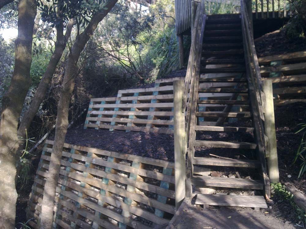 Wood Stairs and Walls — Wallaroo Landscapes In Nowra, NSW