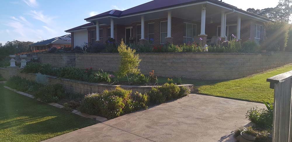 Retaining Wall and Landscaping — Wallaroo Landscapes In Nowra, NSW
