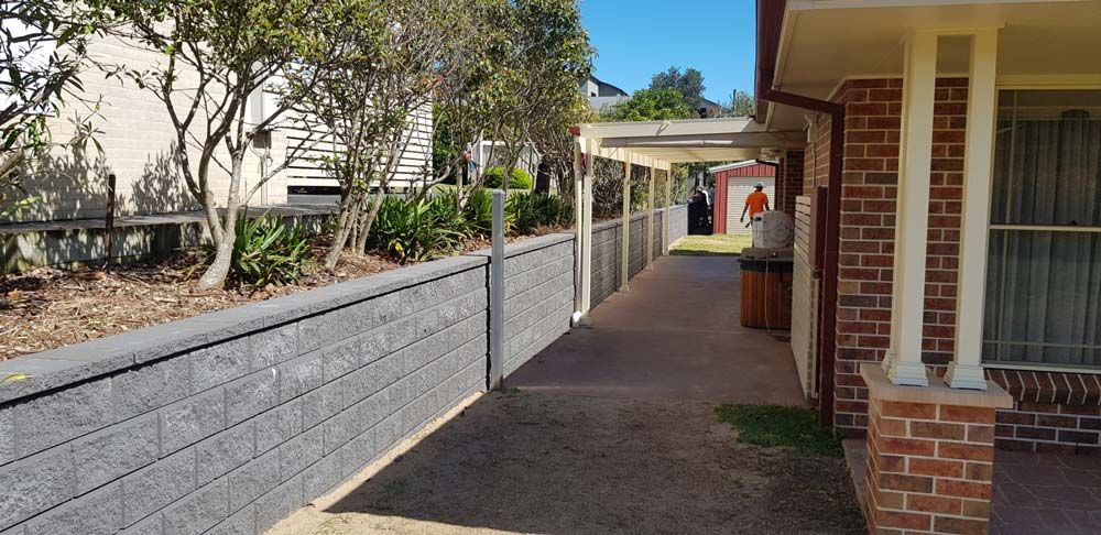 Stone Retaining Wall — Wallaroo Landscapes In Nowra, NSW