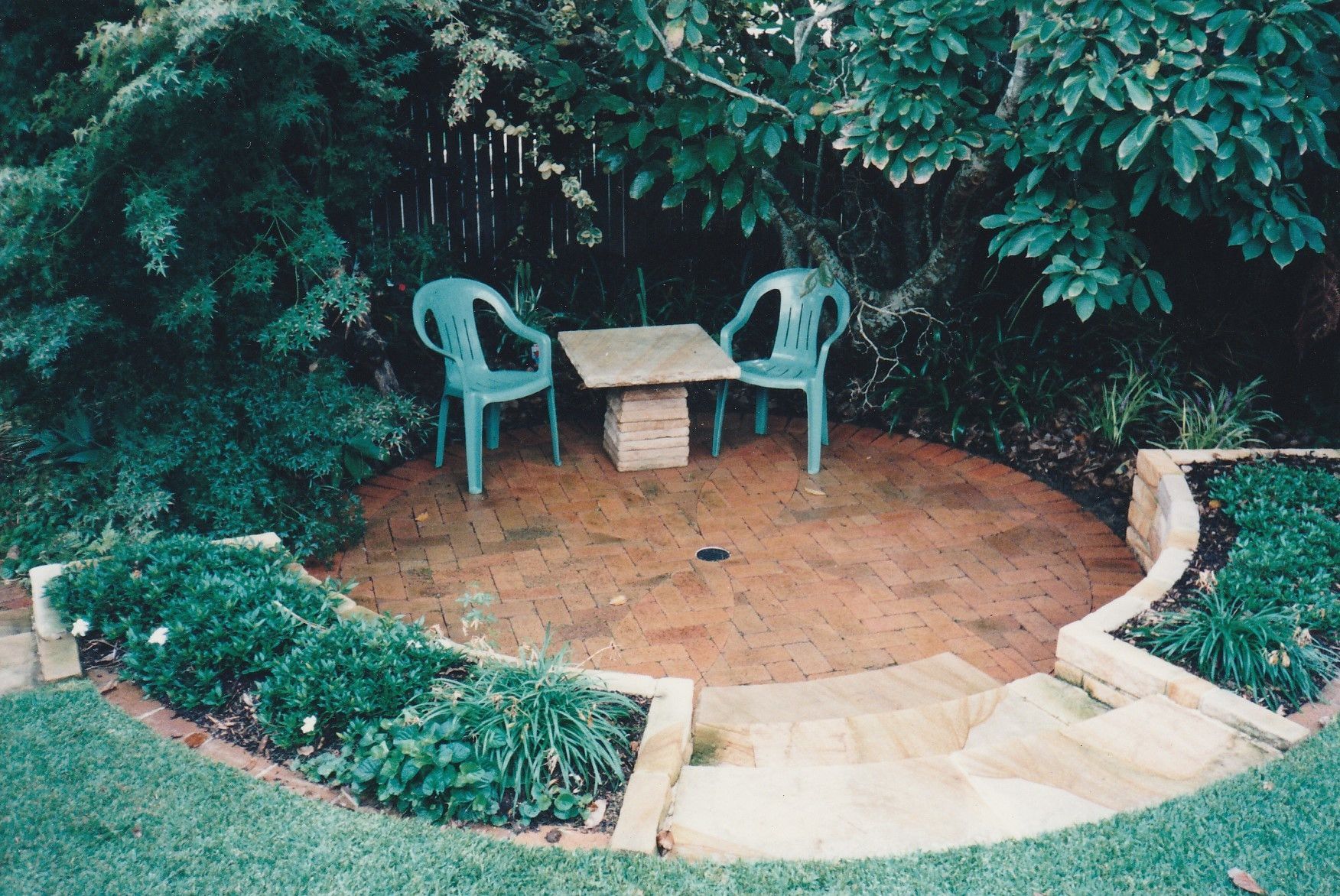 Patio Set Underneath A Pergola In The Garden — Wallaroo Landscapes In Nowra NSW