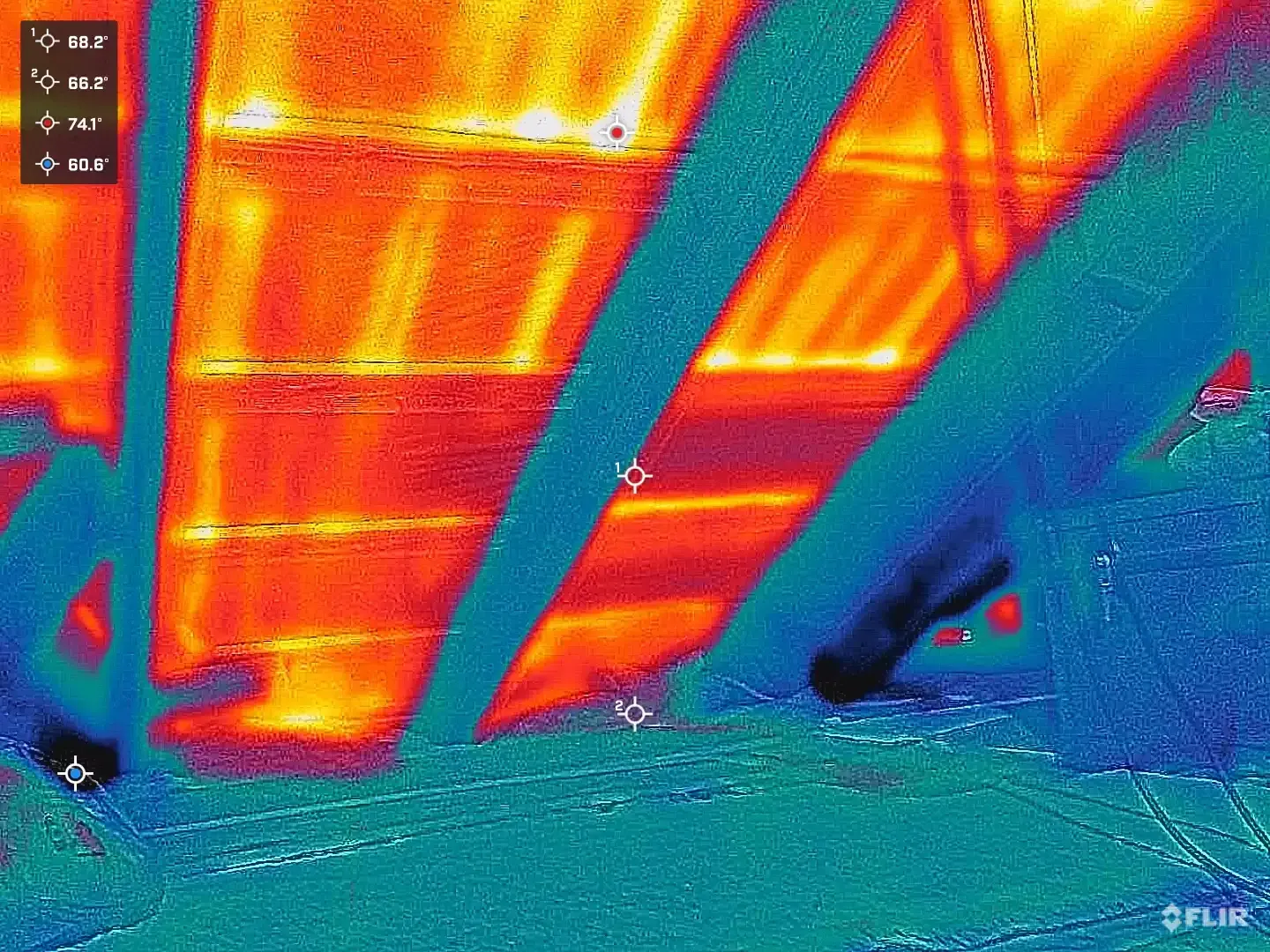 Thermal imaging in attic