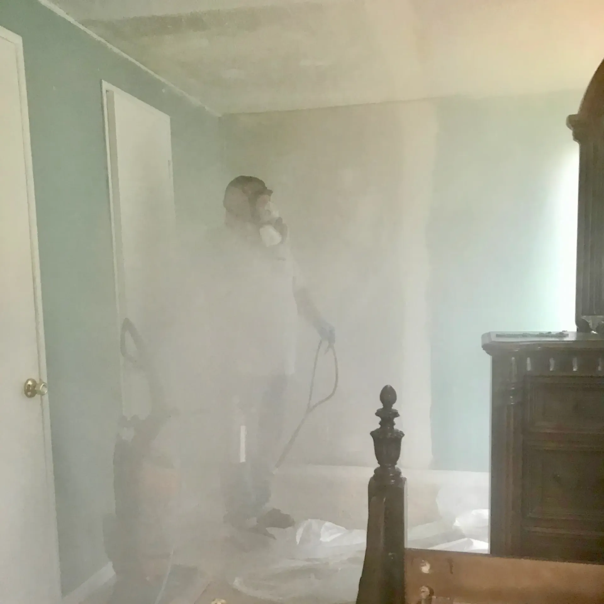 Dry fogging mobile home for mold, bacteria, and viruses