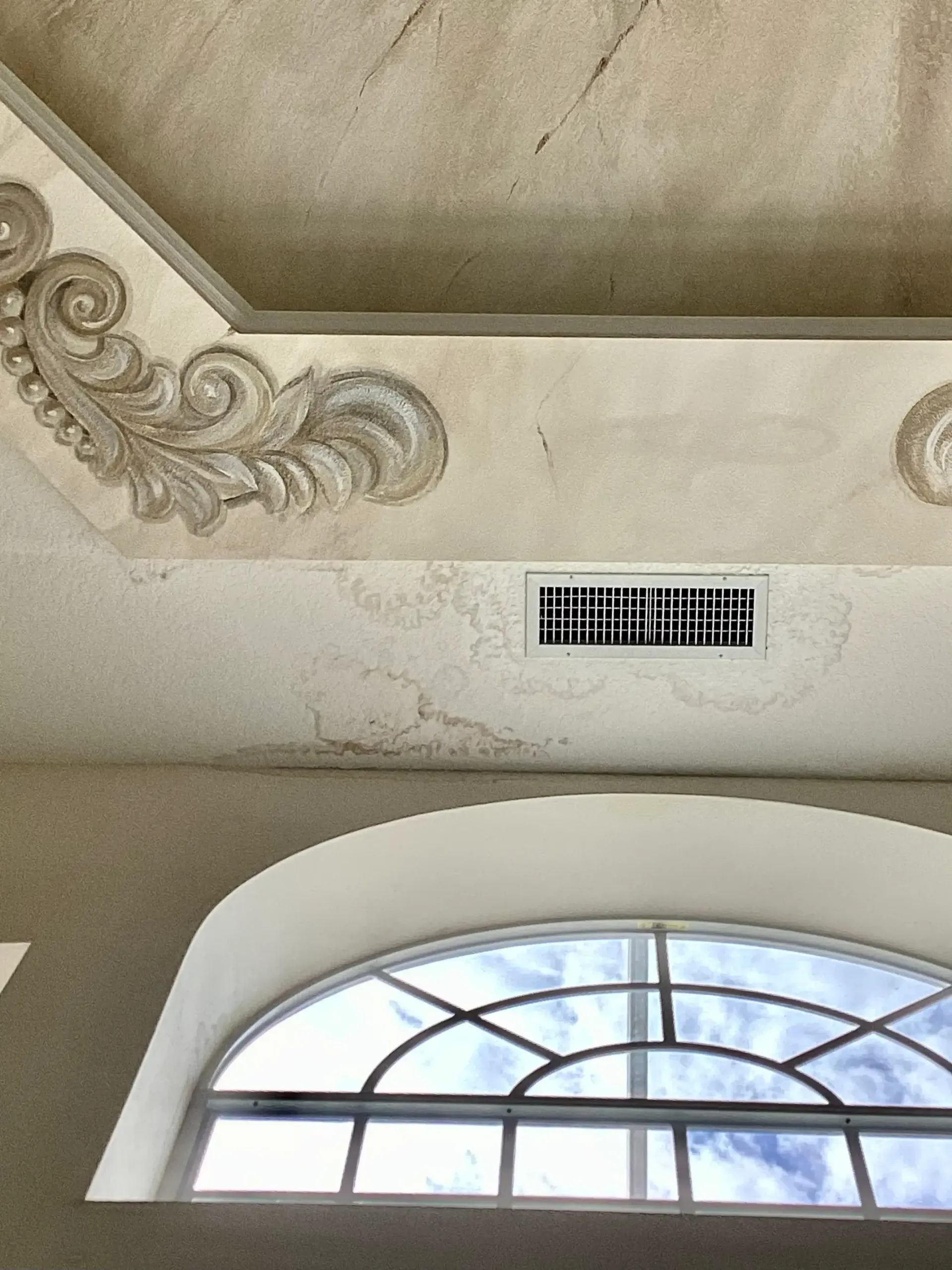 water damage to ceiling from roof leak