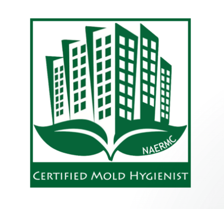 A NAERMC logo for a certified mold hygienist