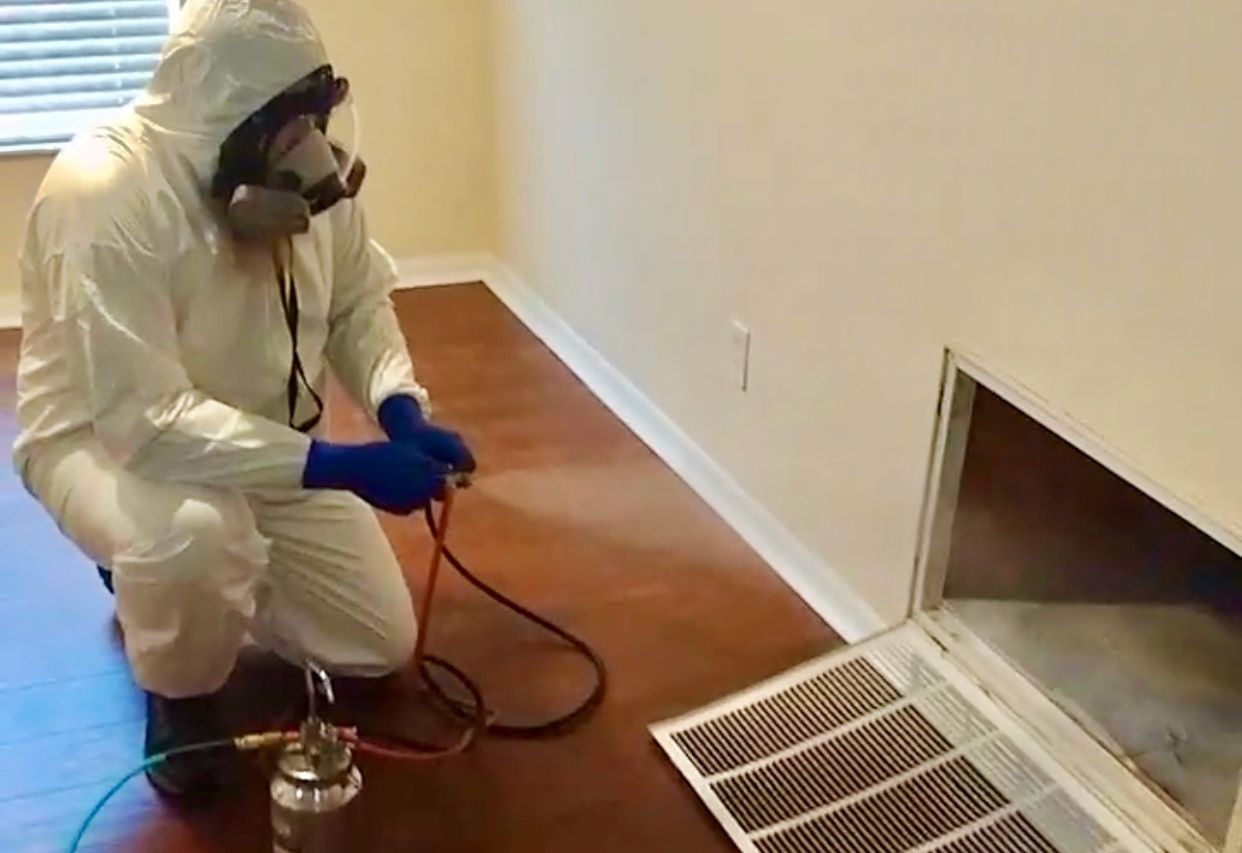 Treating AC and ducting for mold