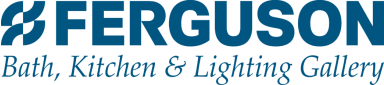 The logo for ferguson bath kitchen and lighting gallery