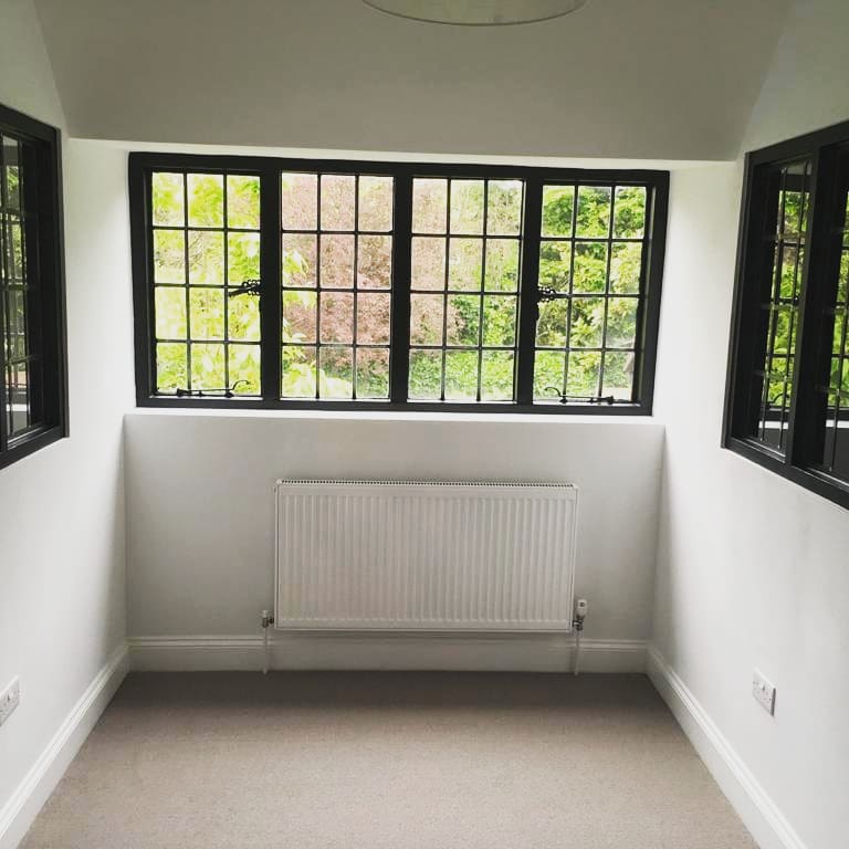 empty room with central heating