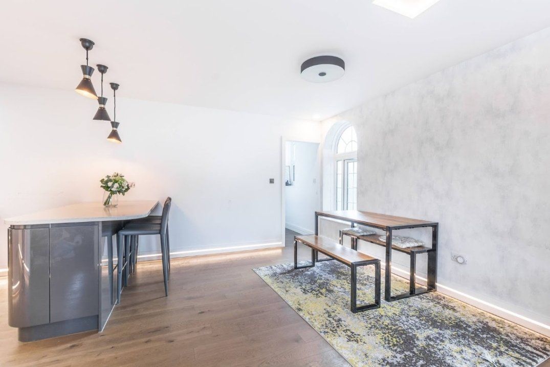 interior room with hanging lights