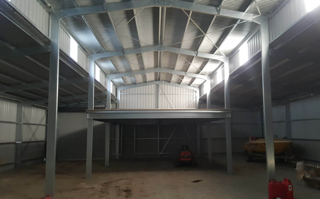 Shed Addition - 8m (L) x 6m (W) mezzanine