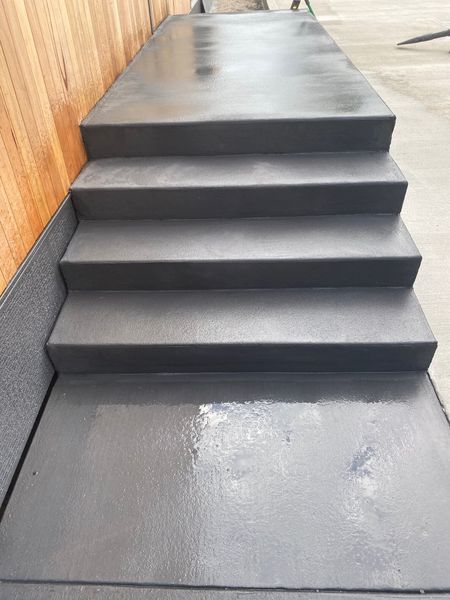Concrete Steps Leading Up, Freshly Poured, Outdoors — Wal's Concreting Service in North Casino, NSW