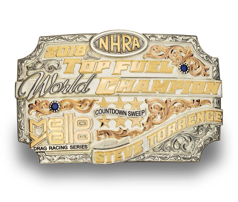 Steve Torrence Mello Yello NHRA Top Fuel World Champion Buckle