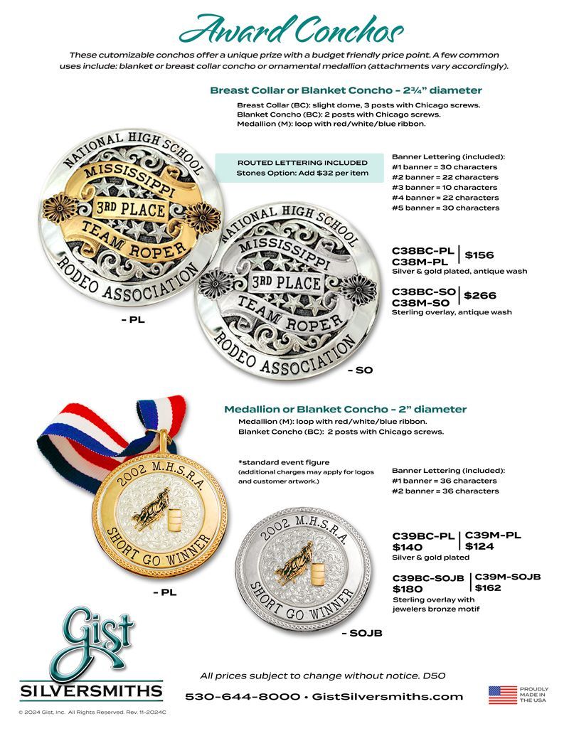 Award Conchos catalog