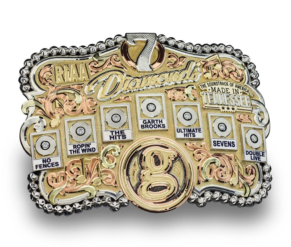 Garth Brooks RIAA Diamonds Made in Tennessee Buckle