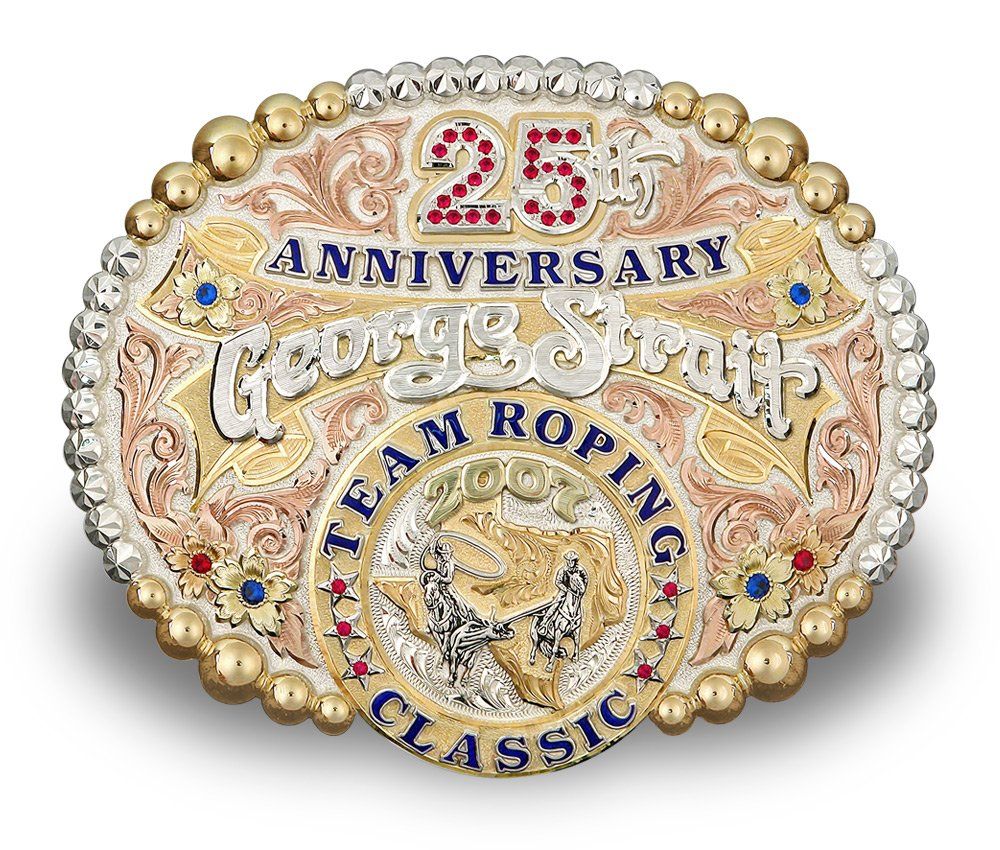 George Strait 25th Anniversary Team Roping Classic Buckle