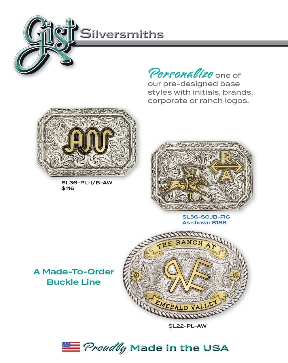 A Made-To-Order Buckle Line featuring Personalized Buckle Styles