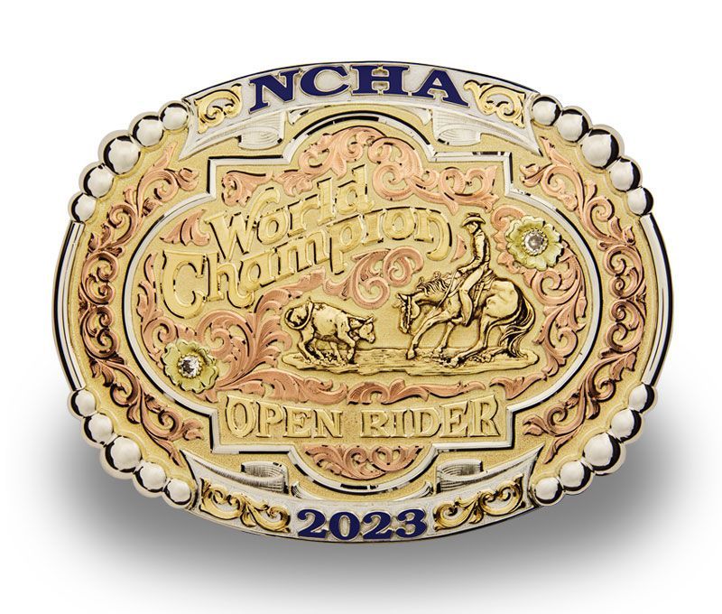 NCHA World Champion Cutting Horse Trophy Buckle