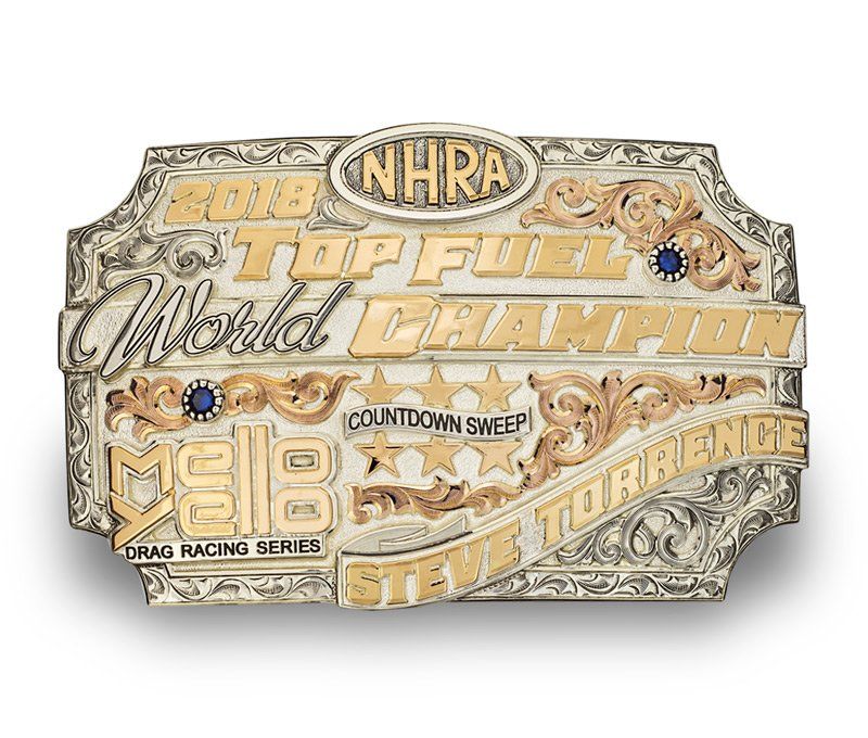 NHRA Top Fuel Champion Steve Torrence Award Buckle