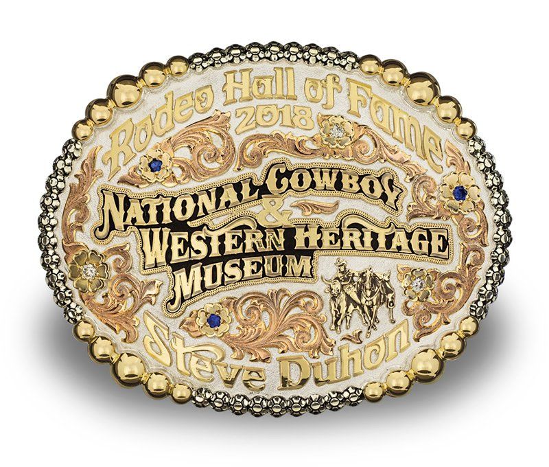 National Cowboy Western Heritage Museum Rodeo Hall of Fame Trophy buckle