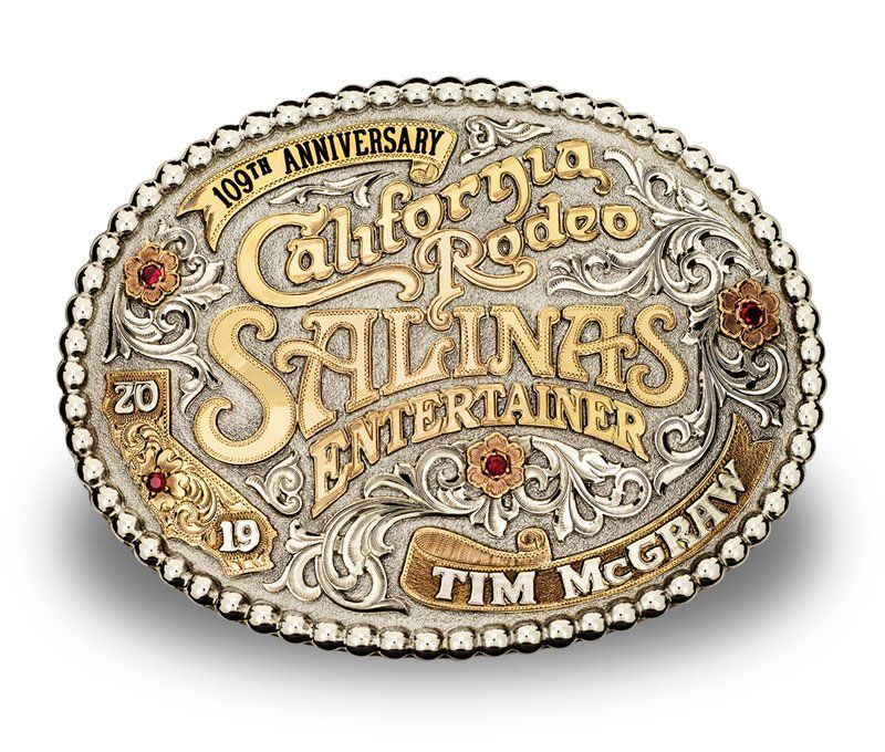100th Anniversary California Rodeo Salinas Entertainer Tim McGraw Buckle