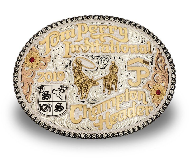Tom Perry Invitational Champion Header Award Buckle