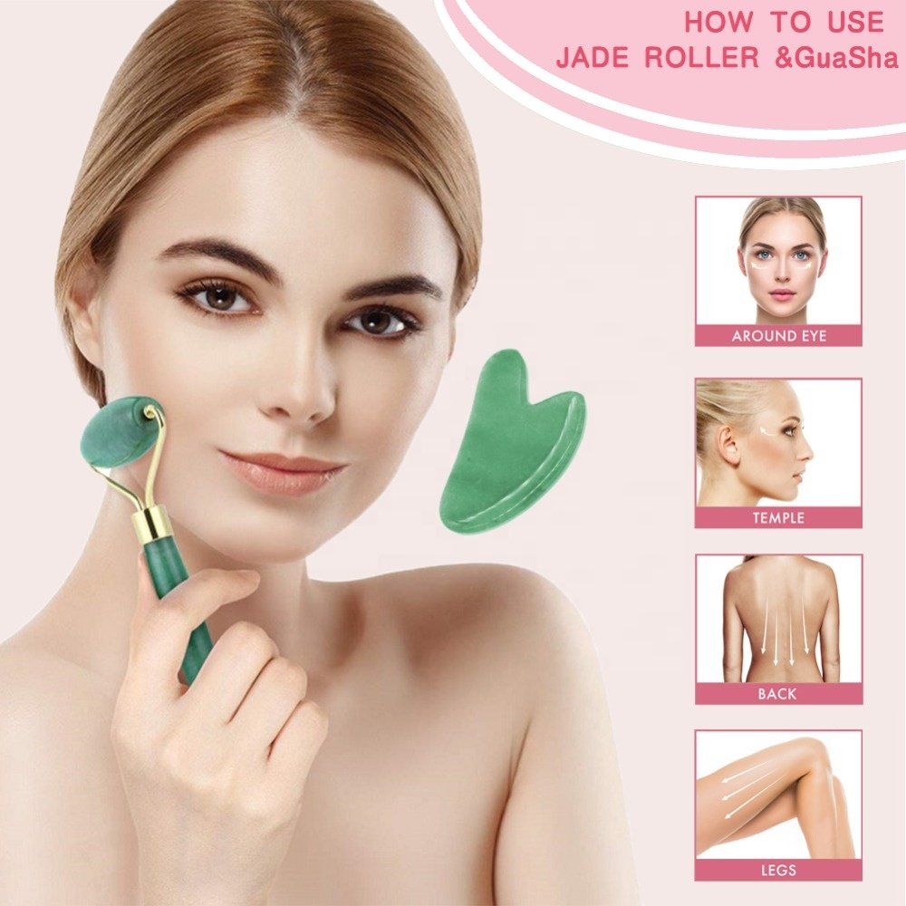 Karismha Facial Jade Roller & Gua Sha Set How to Use a facial roller and gua sha