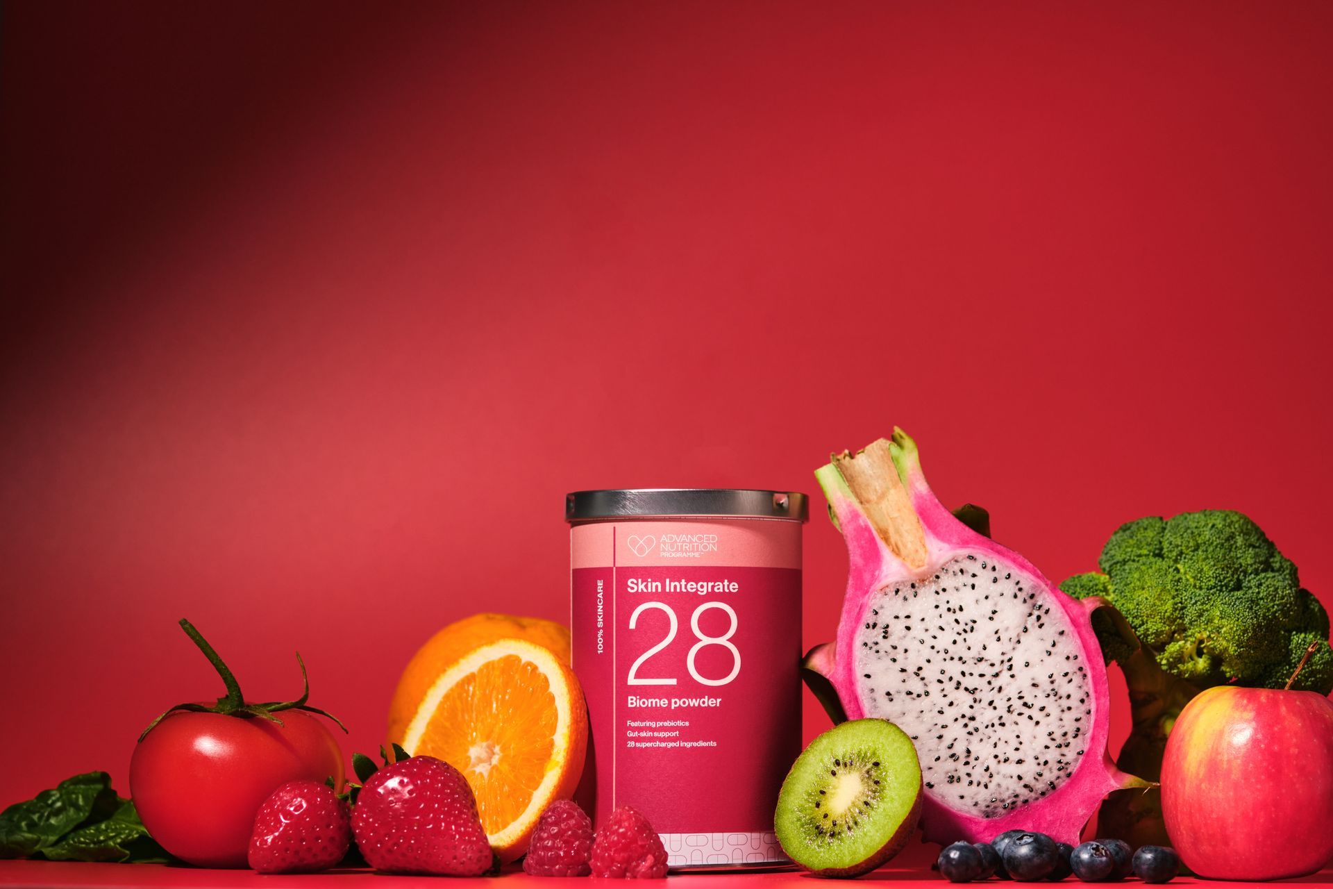  Transform gut and skin health with 28 supercharged ingredients, including plant fibres, prebiotics and amino acids. 