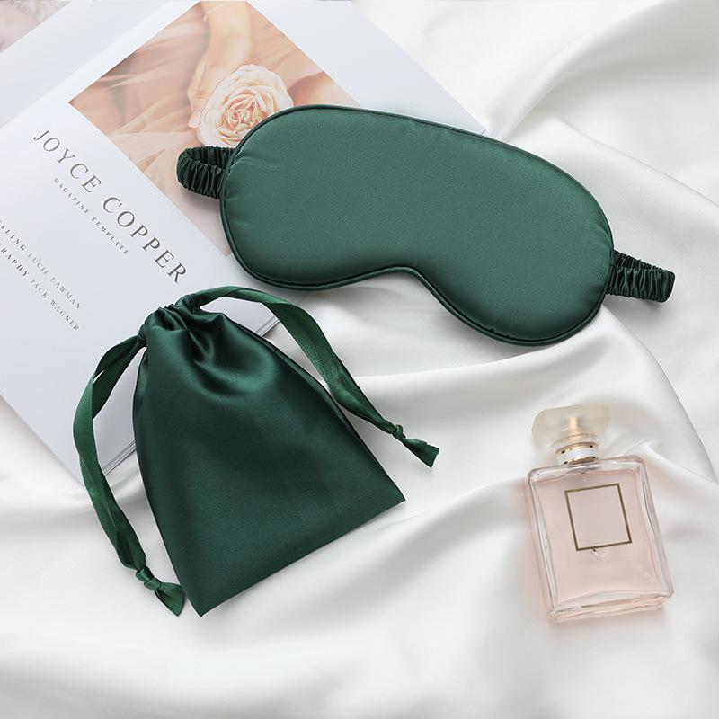 FATHERS DAY GIFT SET, DARK GREEN VEGAN SILK SLEEP EYE MASK SET
