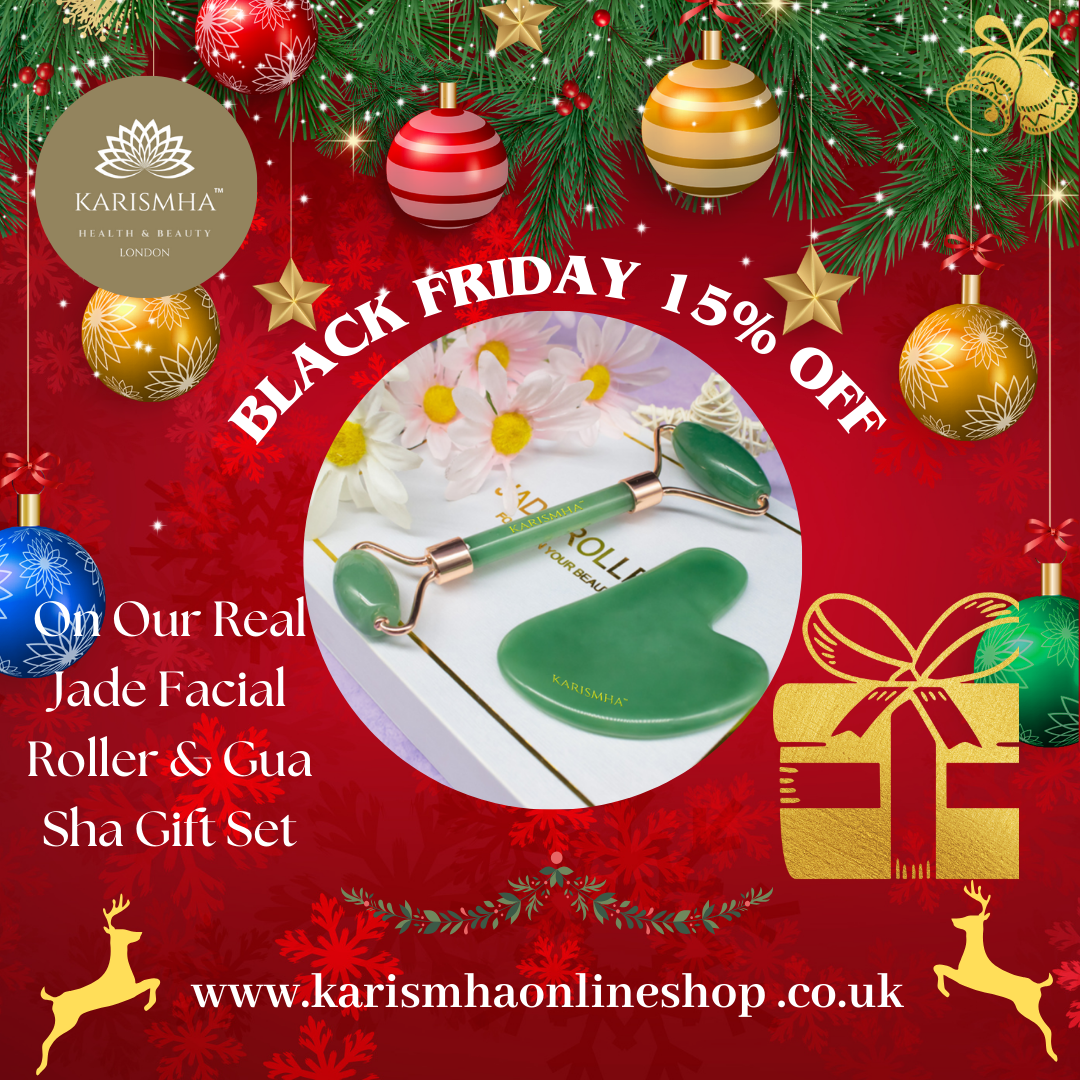 Black Friday deal 15% off our real Jade-facial roller and Guasha gift set