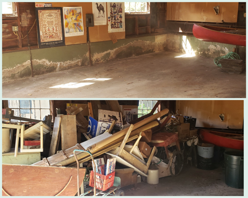 Garage before and after.