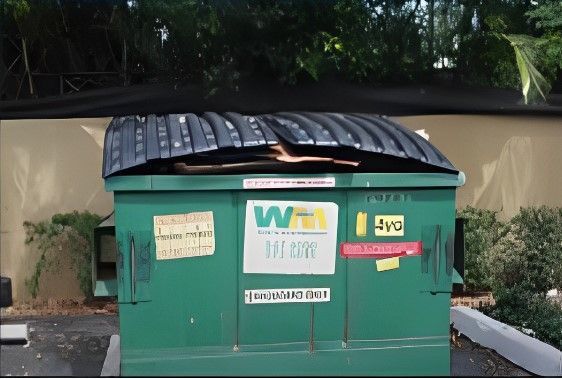 Green 8-Yard Dumpster