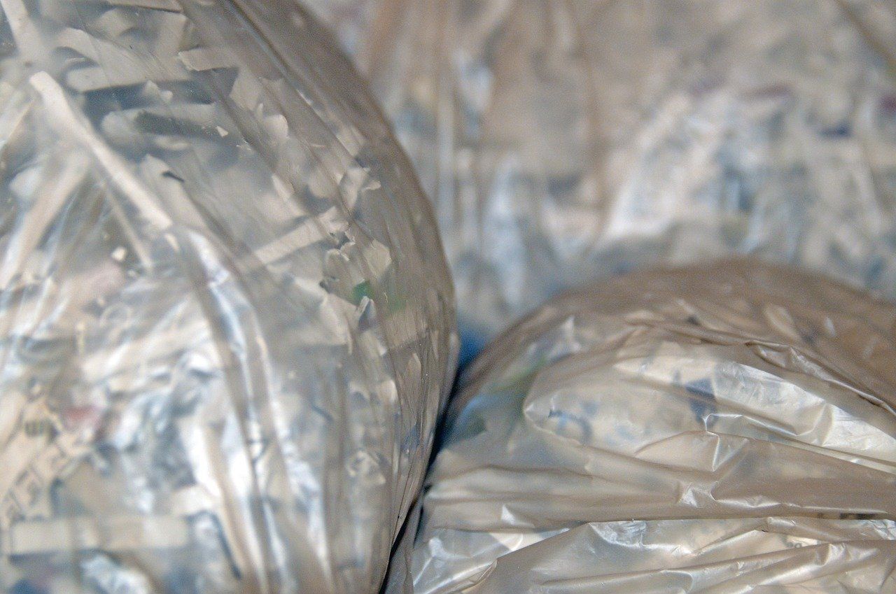 A biodegradable garbage bag for recycling paper