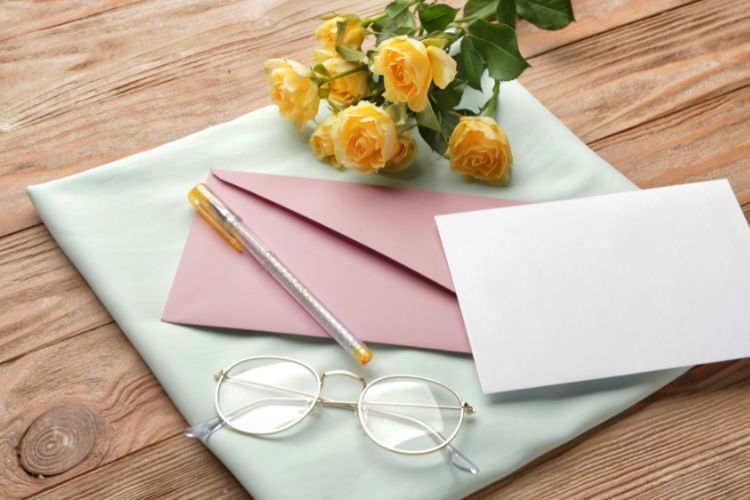 greeting card and envelope