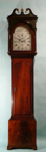 Thomas Bullock Bath Georgian mahogany grandfather clock